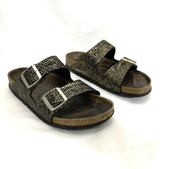 BIRKENSTOCK Arizona Birko-Flor Shiny Python Sandals Women’s Size 40 (US 9-9.5) - Picture 8 of 16